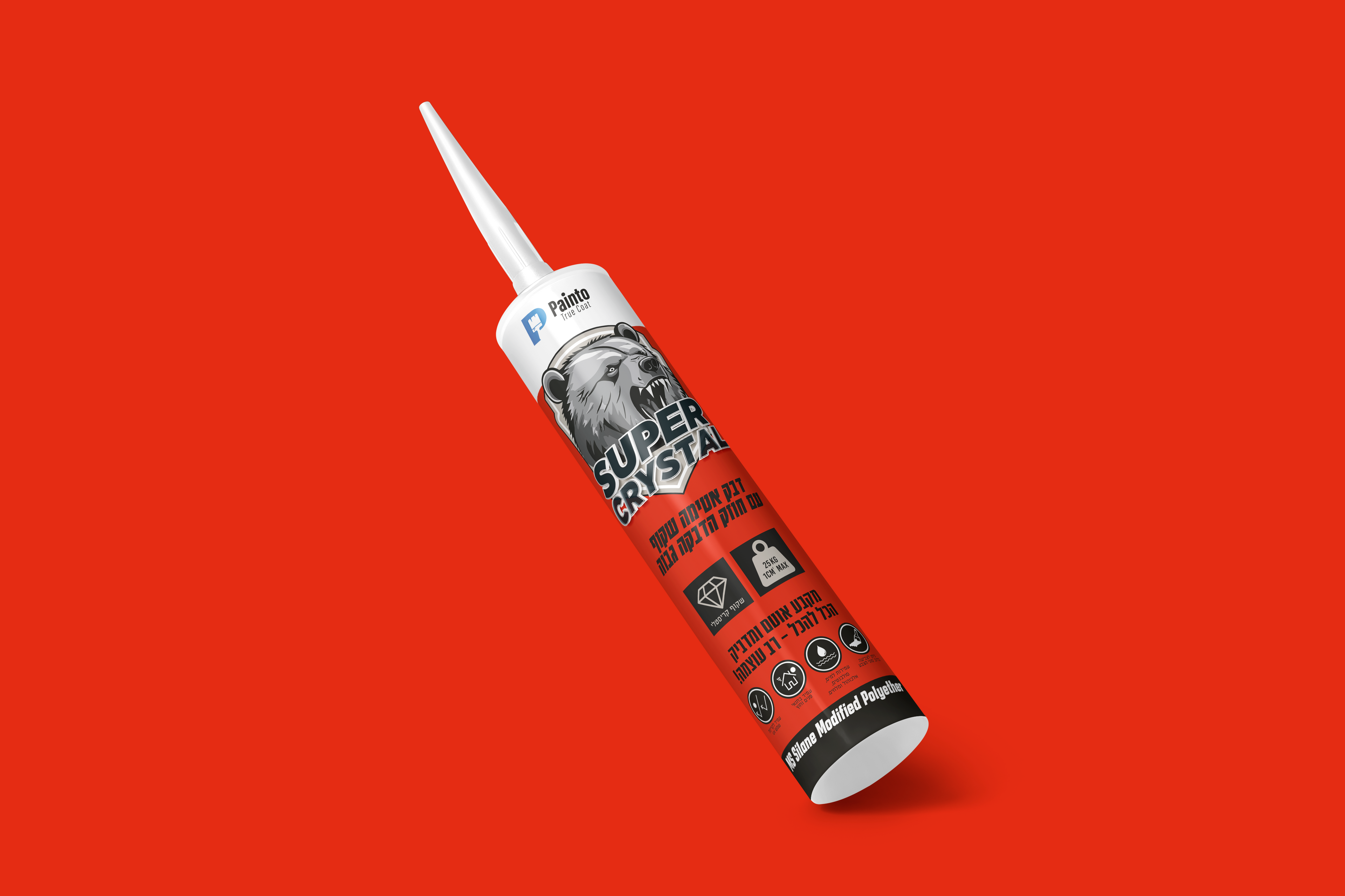 SUPER CRYSTAL – דבק שקוף קריסטלי לזכוכית, קרמיקה וחיפויים בהירים